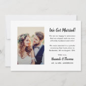 結婚しました スクリプト フォト ウェディング 案内状 (裏面)