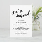 結婚しました ハンドライティング ウェディング レセプション後 招待状 (スタンド正面)