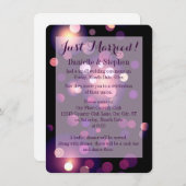 結婚しました!ハートとドット 招待状 (正面/裏面)