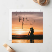 結婚しました フォトエロープメント発表 ノートカード (正面/裏面インサイチュ)