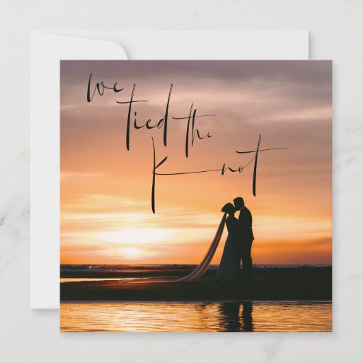 結婚しました フォトエロープメント発表 ノートカード (正面)