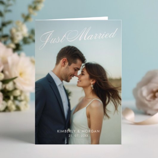 結婚しました フォト 折りたたみ ウェディング アナウンス 招待状