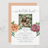 「結婚しました」フラワー写真招待状 招待状 (正面/裏面)