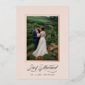 結婚しました フレーム招待状 箔招待状 (正面)