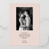 結婚しました フレーム招待状 箔招待状 (裏面)