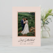 結婚しました フレーム招待状 箔招待状 (立ち正面)