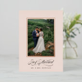 結婚しました フレーム 招待状 (立ち正面)