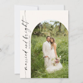 結婚しました＆ブライトホリデー クリスマスカード アーチ写真 招待状