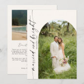 結婚しました＆ブライトホリデー クリスマスカード アーチ写真 招待状 (正面/裏面)