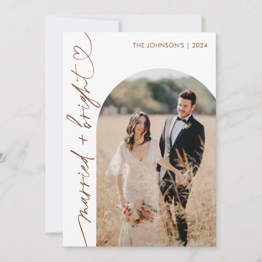 結婚しました & ブライトホリデー クリスマスカード, ボヘミアカード 招待状 (正面)