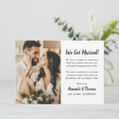 結婚しました ブラシスクリプト フォト ウェディング 案内状 (スタンド正面)