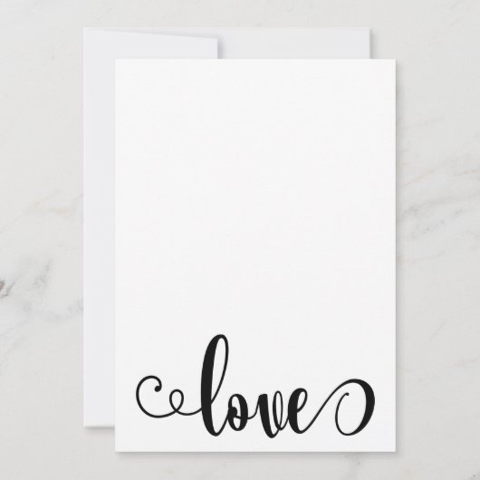 結婚しました ボールド ブラック ホワイト 受付のみ 招待状 (裏面)