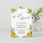 結婚しました!ユーカリとひまわりの式典 招待状 (スタンド正面)