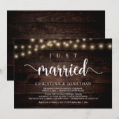 結婚しました, ラスティック ウェディング エロープメント 招待状 (正面/裏面)