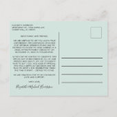 結婚しました 今度パーティー Photo ミントウェディング 案内ポストカード (裏面)