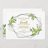 「結婚しました」密かに結婚式の招待状 招待状 (正面/裏面)