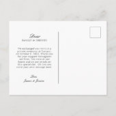 結婚しました 平面の結婚報告カード 案内ポストカード (裏面)