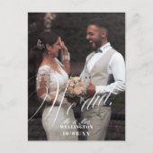 結婚しました 平面の結婚報告カード 案内ポストカード (正面)