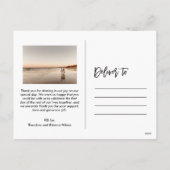 結婚しました!幸せな新婚クリスマスの赤い写真 シーズンポストカード (裏面)