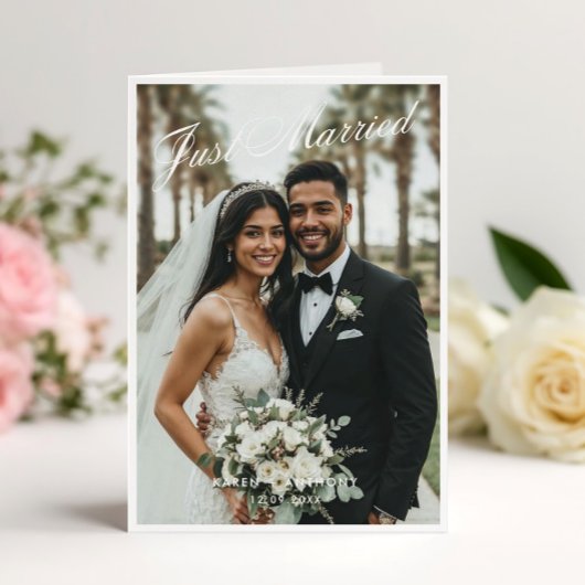 結婚しました 折りたたみ式 結婚報告カード 招待状