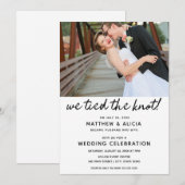 結婚しました!披露宴のお知らせ 招待状 (正面/裏面)