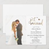 結婚しました 披露宴 招待状 (正面/裏面)