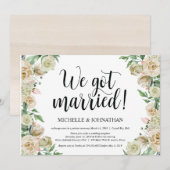 結婚しました 挙式 披露宴 招待状カード 招待状 (正面/裏面)