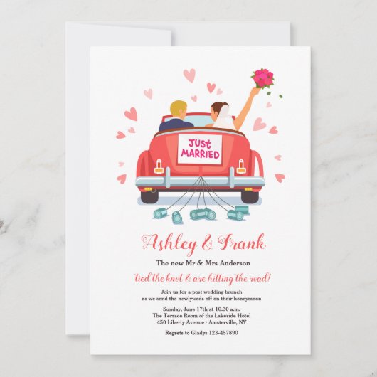 結婚しました（新郎は金髪）招待状 招待状 (正面)