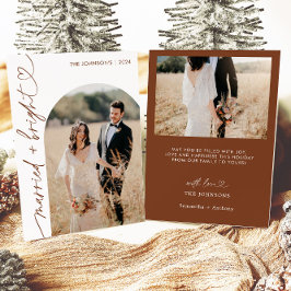 結婚しました＆明るいホリデー クリスマス カード, ボヘミア カード