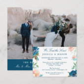 結婚しました！極秘結婚のお知らせ 招待状 (正面/裏面)