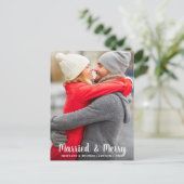 結婚しました＆楽しい新婚写真ポストカード シーズンポストカード (スタンド正面)