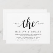 結婚しました, 現代の結婚後の秘密の結婚式 招待状 (正面/裏面)