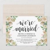 結婚しました 秘密の挙式 招待状カード 招待状 (正面/裏面)