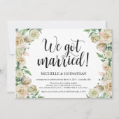 結婚しました 秘密結婚 披露宴 招待状カード 招待状 (正面)