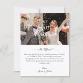 結婚しました 結婚写真のお知らせ 案内状 (正面)