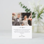 結婚しました 結婚写真のお知らせ 案内状 (スタンド正面)