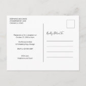 結婚しました 結婚写真 ウェディング エロープメント スクリプト 案内ポストカード (裏面)