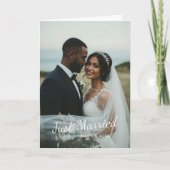 結婚しました 結婚写真 折りたたみお知らせ 招待状 (正面)