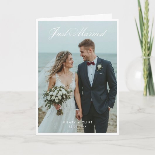 結婚しました 結婚写真 折りたたみ お知らせ 招待状 (正面)