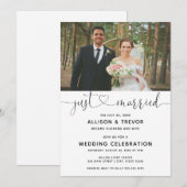 結婚しました 結婚報告パーティー 招待状 (正面/裏面)