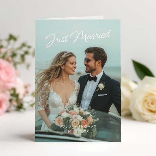 結婚しました 結婚式の折りたたみ写真のお知らせ 招待状