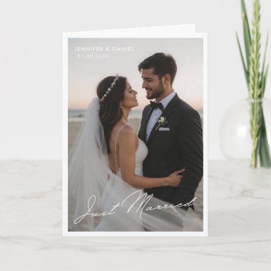 結婚しました 結婚式 フォト お知らせ 招待状 (正面)