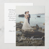 結婚しました 結婚式 抜け駆け 発表カード 招待状 (正面/裏面)