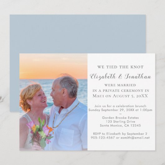 結婚しました 結婚披露宴へのご招待 招待状 (正面/裏面)