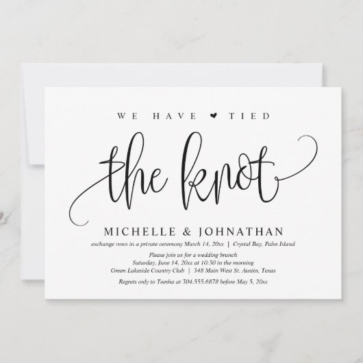 結婚しました！　結婚記念・入籍後パーティーのご案内 招待状 (正面)