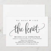 結婚しました！　結婚記念・入籍後パーティーのご案内 招待状 (正面/裏面)