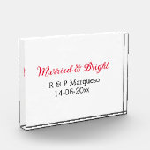 結婚しました & 輝くふたりの名前と結婚日を追加 フォトブロック (左)