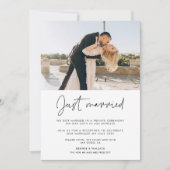 結婚しました 近代的な結婚のお知らせ 招待状 (正面)