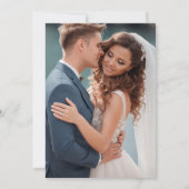 結婚しました 銅のタイポグラフィ ウェディングパーティ 招待状 (裏面)