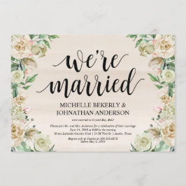 結婚しました　駆け落ち　披露宴　招待状カード 招待状